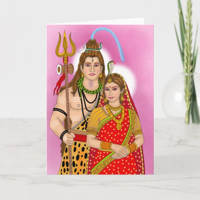 Shiv Parvati Greeting Card (Front)