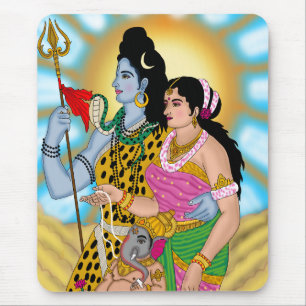 Shiv Parvati Mouse Pad