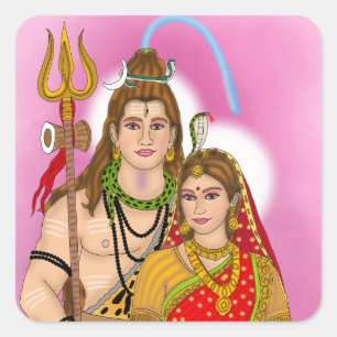 Shiv Parvati Sticker