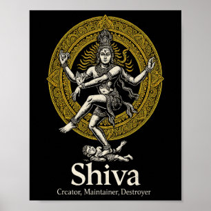 Shiva Creator Preserver Destroyer Nataraja Hindu V Poster