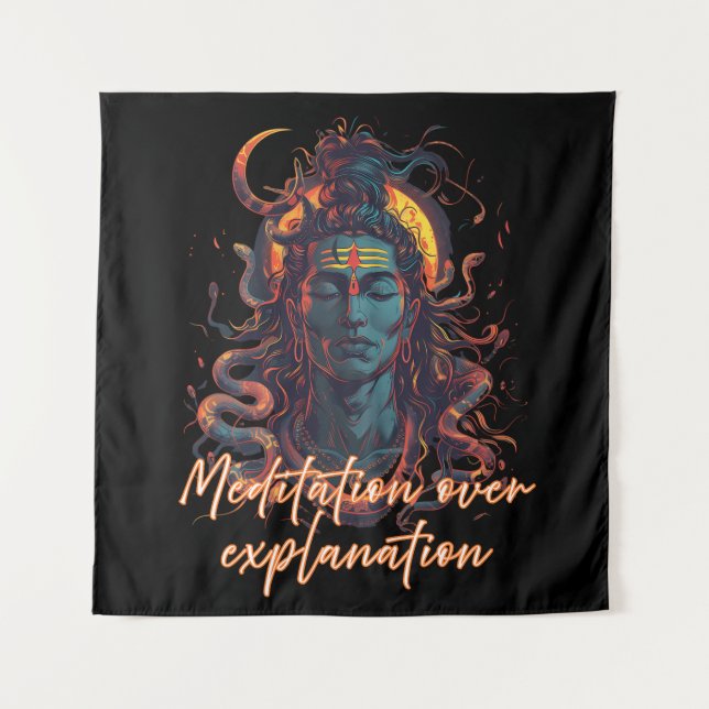 Shiva Energy, Divine Power, Manifestation Design Tapestry (Front)