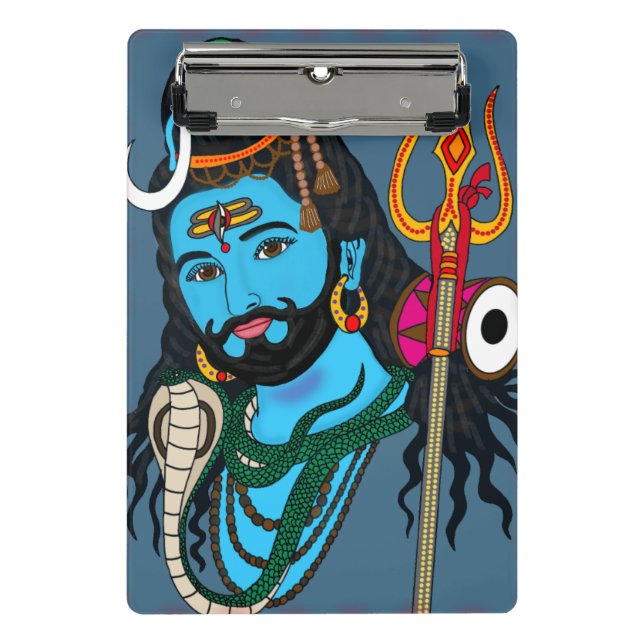 Shiva Face Stationery Mini Clipboard (Front)