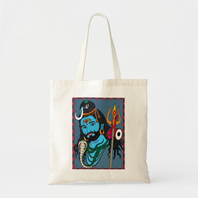 Shiva Face Tote Bag (Front)