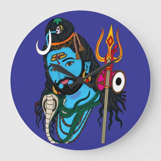 Shiva Face Wall Clock (Front)