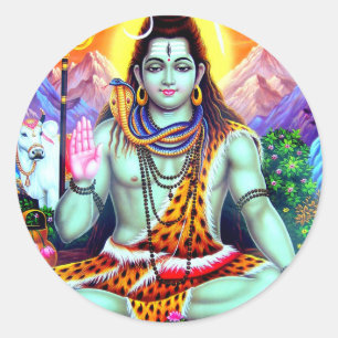 Shiva-Hindu Asian Indian God शिव Classic Round Sticker