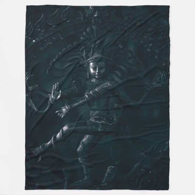 Shiva: Hindu God of Destruction Fleece Blanket (Front)
