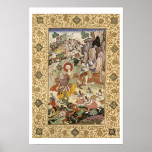 Shiva killing the Demon Andhaka, c.1585-90 Poster