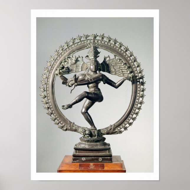 Shiva Nataraja, Tamil Nadu, Late Chola (bronze) Poster (Front)