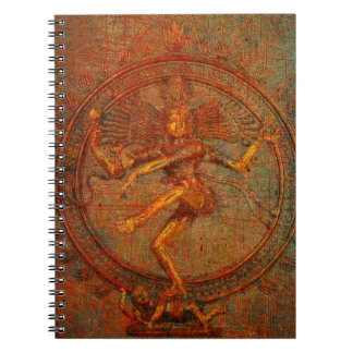 Shiva On Distressed Background Overlay Notebook
