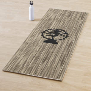 Shiva on Wood Yoga Mat