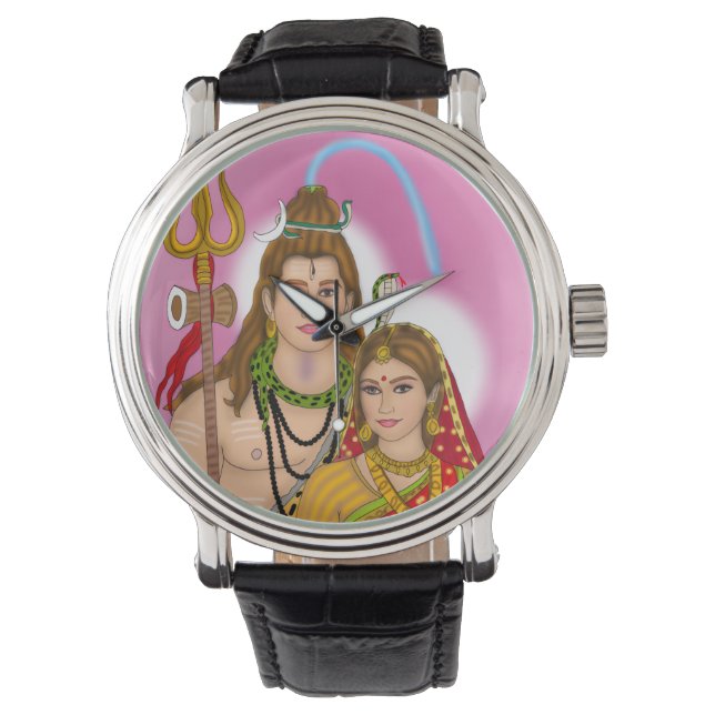 Shiva Parvati Clock Watch (Front)