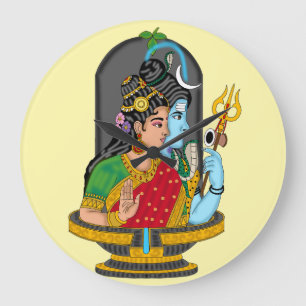 Shiva Parvati Divine Clock 
