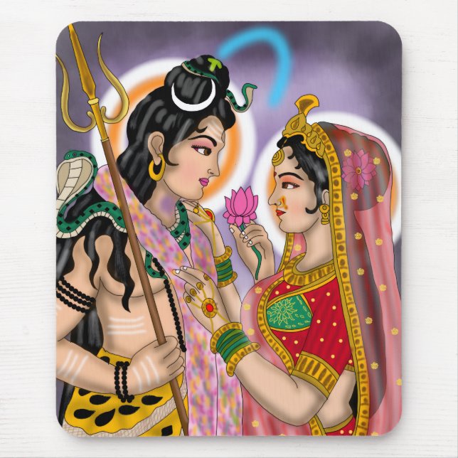 Shiva Parvati Mouse Pad (Front)