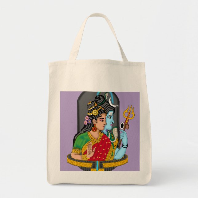 Shiva Parvati Tote Bag – Divine Couple of Harmony  (Front)