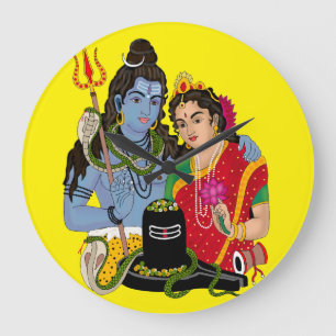Shiva Parvati Wall Clock