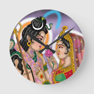 Shiva Parvati Wall Clock