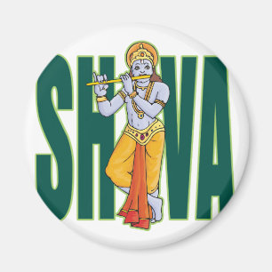 Shiva playing Flute Magnet