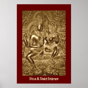 Shiva & Shakti Embrace Poster