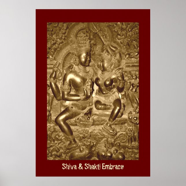 Shiva & Shakti Embrace Poster (Front)