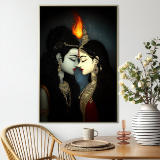 Shiva Shakti: Hindu Goddess God Divine Union Poster