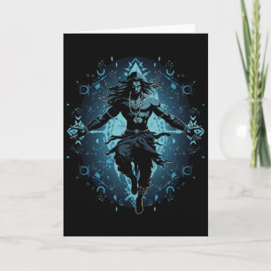 Shiva Spiritual Hindu God Tandava Dance Yoga Medit Card