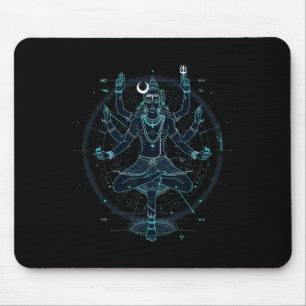 Shiva Spiritual Hindu God Tandava Dance Yoga Medit Mouse Pad