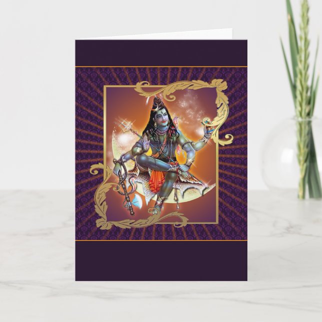 Shiva - Sunset Glow - Card, Greeting, Note Card (Front)