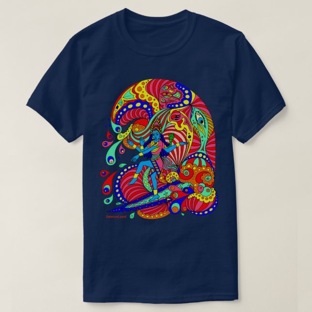 Shiva Surfing T-Shirt (Design Front)