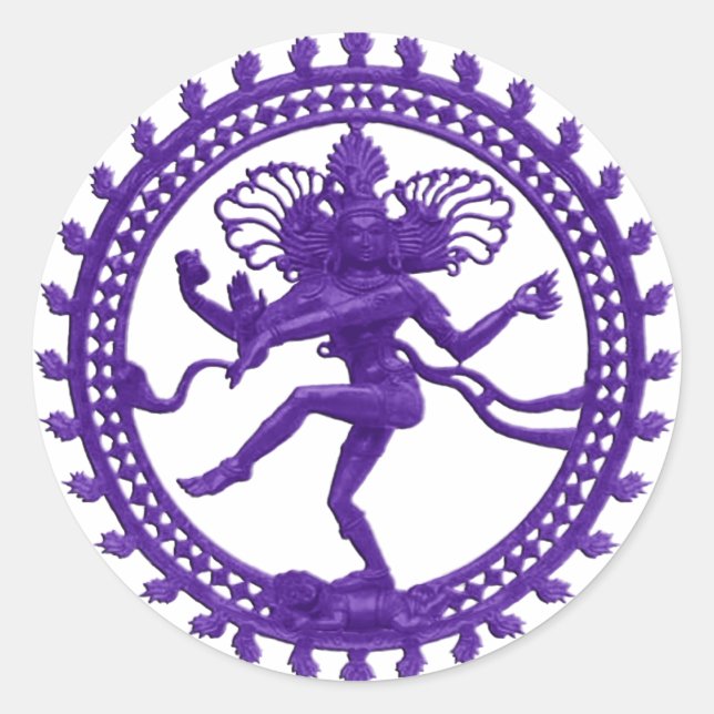 Shiva the Cosmic Dancer Classic Round Sticker (Front)
