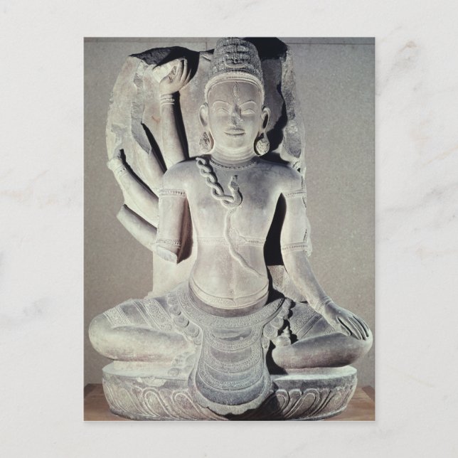 Shiva with ten arms, from Thap Banh It Temple, Postcard (Front)