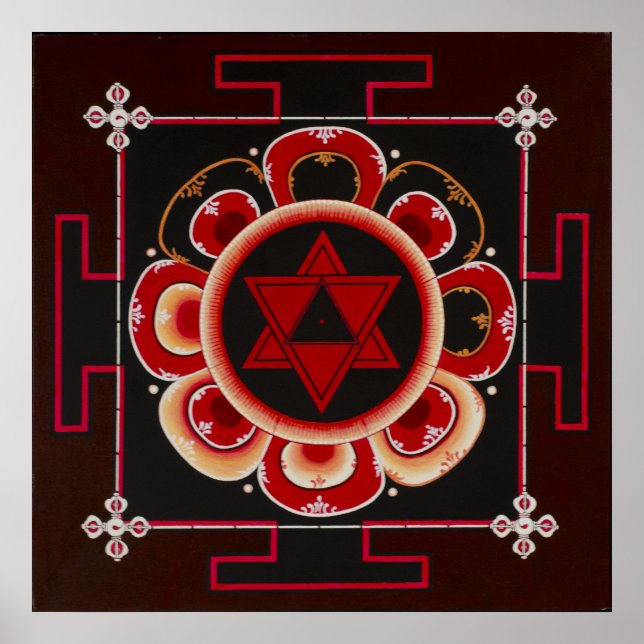Shiva Yantra by June Moon Poster (Front)