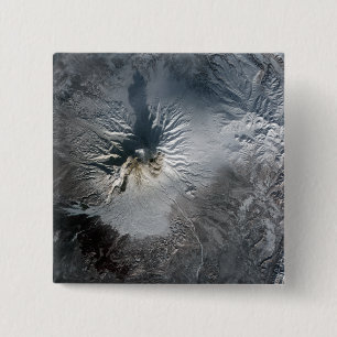 Shiveluch Volcano in Russia 15 Cm Square Badge