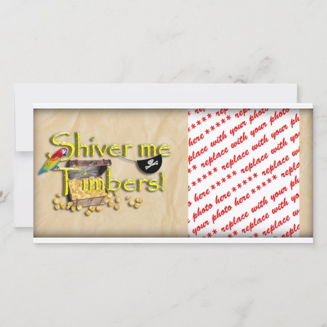 SHIVER ME TIMBERS! Text with Pirate Chest (Front)
