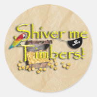 SHIVER ME TIMBERS! Text with Pirate Chest