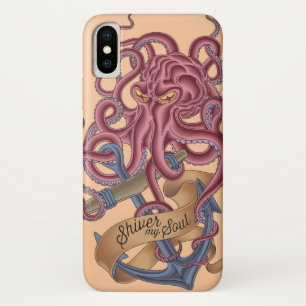 Shiver My Soul   Octopus Tatto iPhone X Case