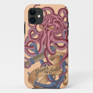 Shiver My Soul Octopus Tatto iPhone 11 Case