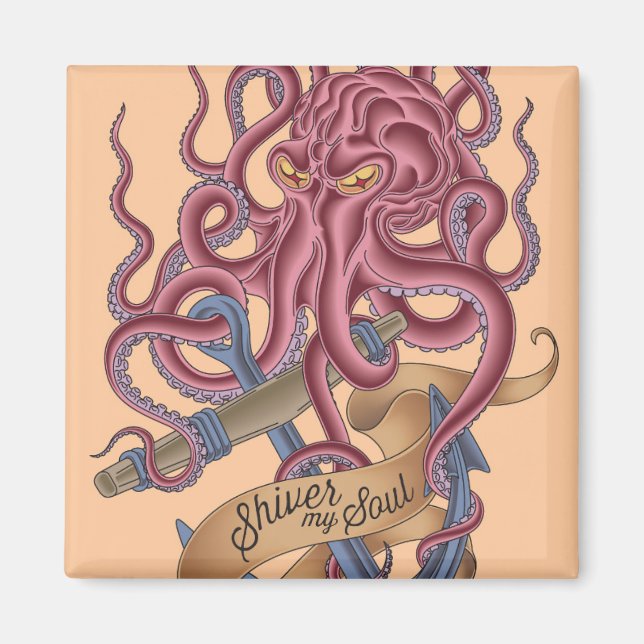 Shiver My Soul | Octopus Tatto Magnet (Front)