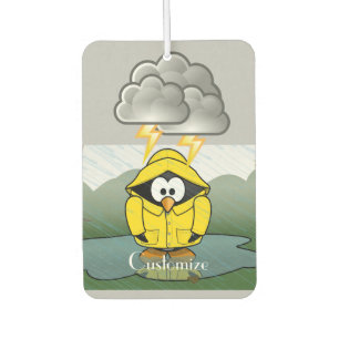 Shivering Rainy Day Penguin Thunder_Cove Car Air Freshener