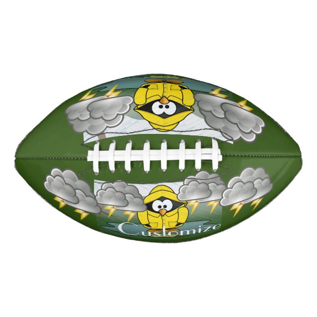 Shivering Rainy Day Penguin Thunder_Cove Football (Front)