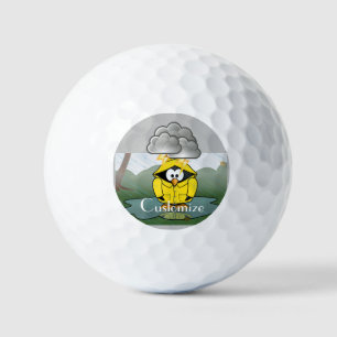 Shivering Rainy Day Penguin Thunder_Cove Golf Balls