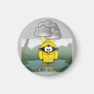 Shivering Rainy Day Penguin Thunder_Cove Magnet