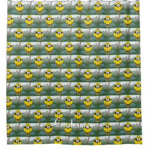 Shivering Rainy Day Penguin Thunder_Cove Shower Curtain