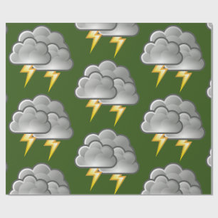 Shivering Rainy Day Penguin Thunder_Cove Wrapping Paper