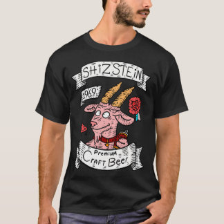 Shizstein. Craft Beer Logo. Pink Goat. T-Shirt