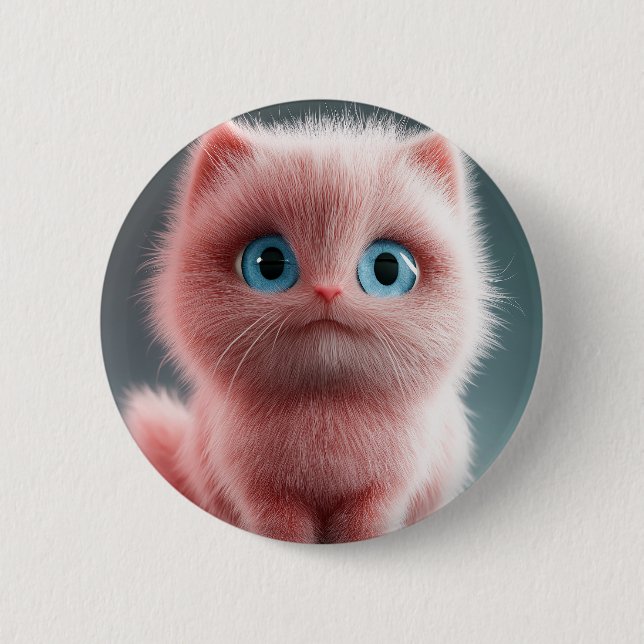 Shmu - The pink kitty 6 Cm Round Badge (Front)