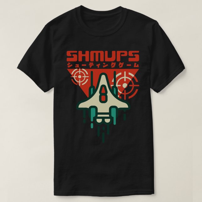 Shmup Shoot Em Up Games Japanese Retro Aesthetic G T-Shirt (Design Front)