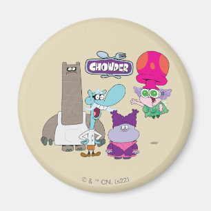 Shnitzel, Mung, Chowder, and Truffles Magnet