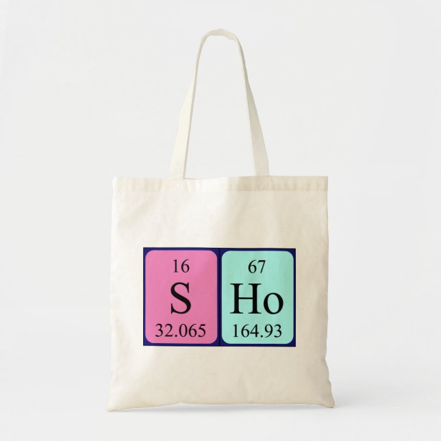 Sho periodic table name tote bag (Front)