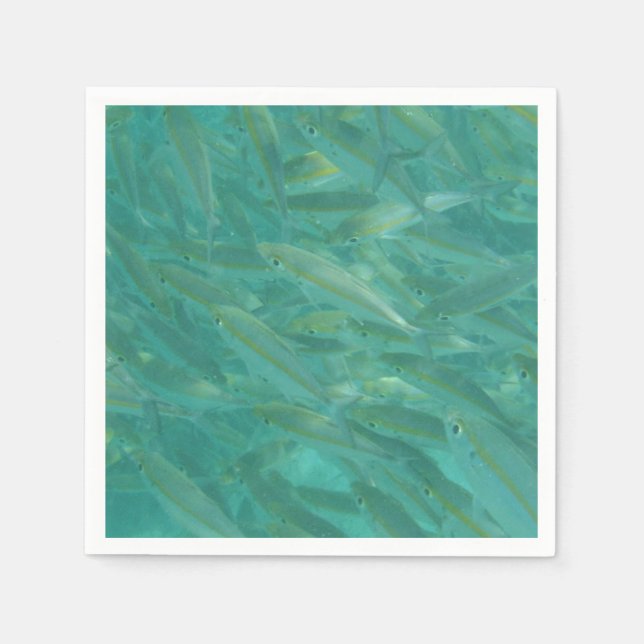 Shoal of Fish Underwater Photo Napkin (Front)