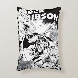 'SHOCK Gibson' Action Comic Strip Pillow